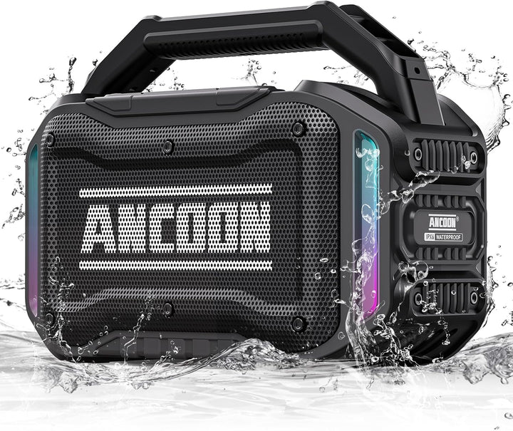 ANCOON Altavoces Bluetooth inalámbricos: 80 W (pico) Altavoz con gr...