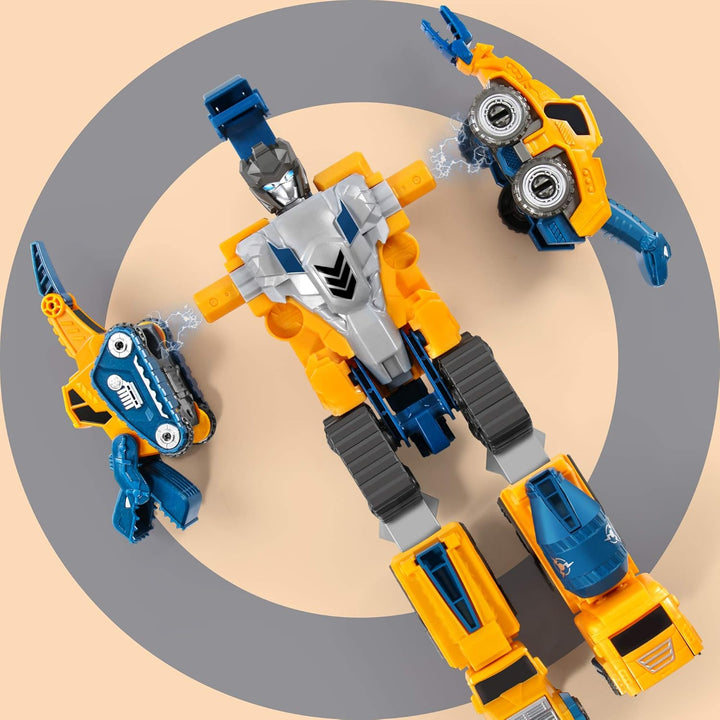 MIEBELY Juego de vehículos de construcción de robot para