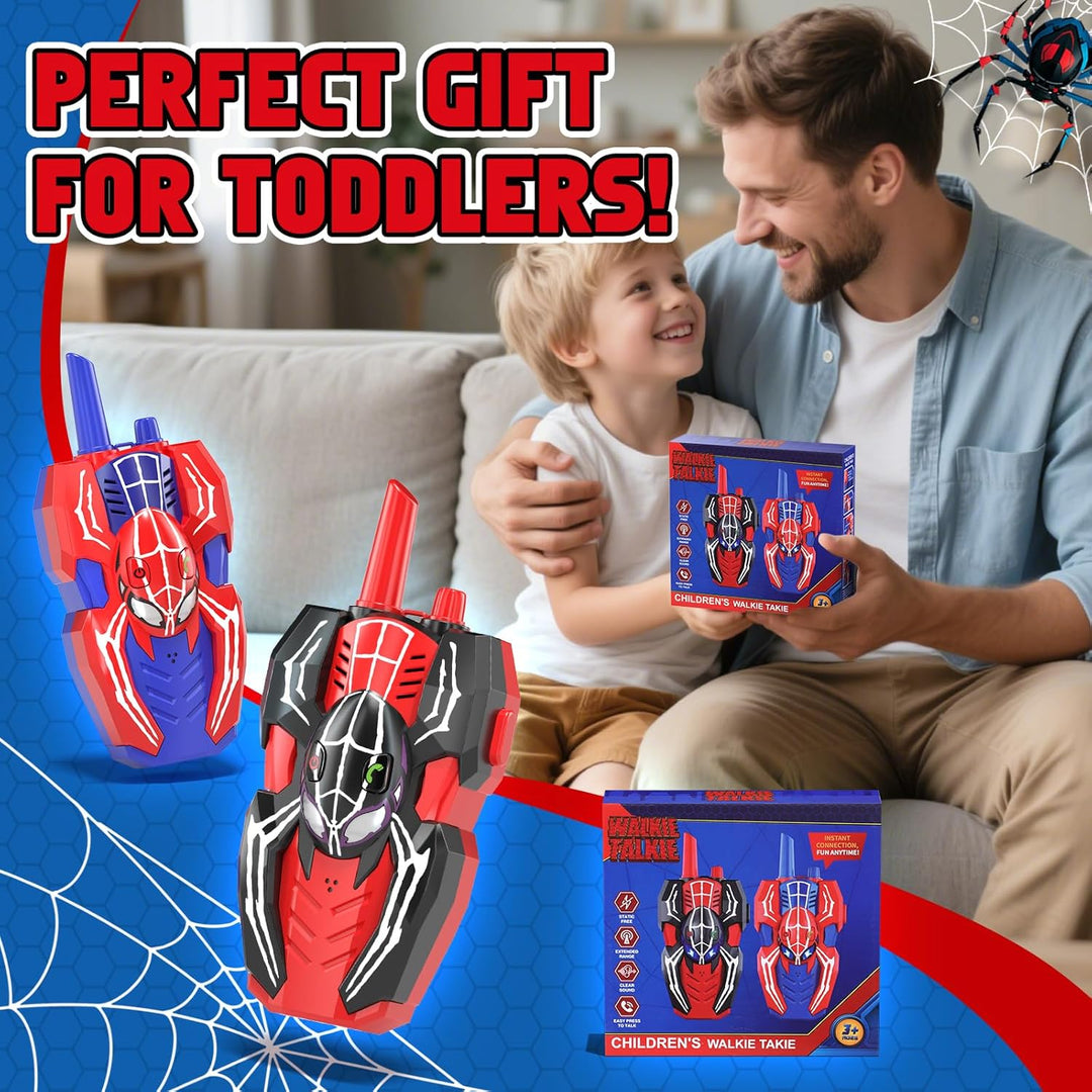 Walkie Talkies para niños, juguetes de araña, paquete de 2 juguetes...