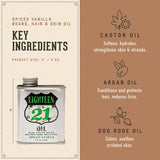 18.21 Man Made Aceite para cabello, piel y barba para hombres, 4 ar...