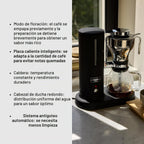 aarke Drip Coffee Maker con 42oz Glass Carafe, Matte negro
