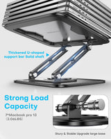 LOXP Soporte ajustable para laptop, soporte para computadora con ba...