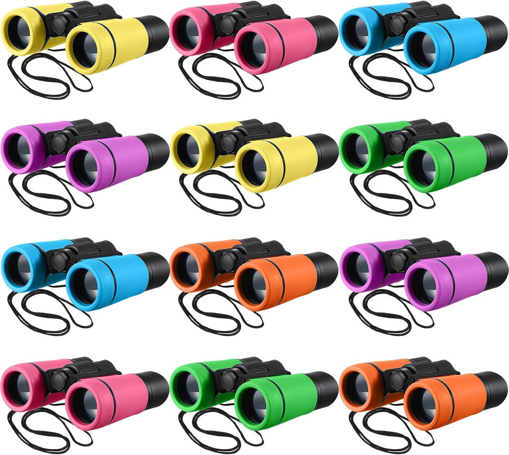 Yunsailing - Binoculares compactos prueba de golpes, 12 unidades, multicolor