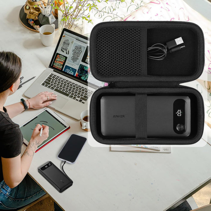 khanka Estuche de viaje para cargador portátil Anker 20000mAh, colo...