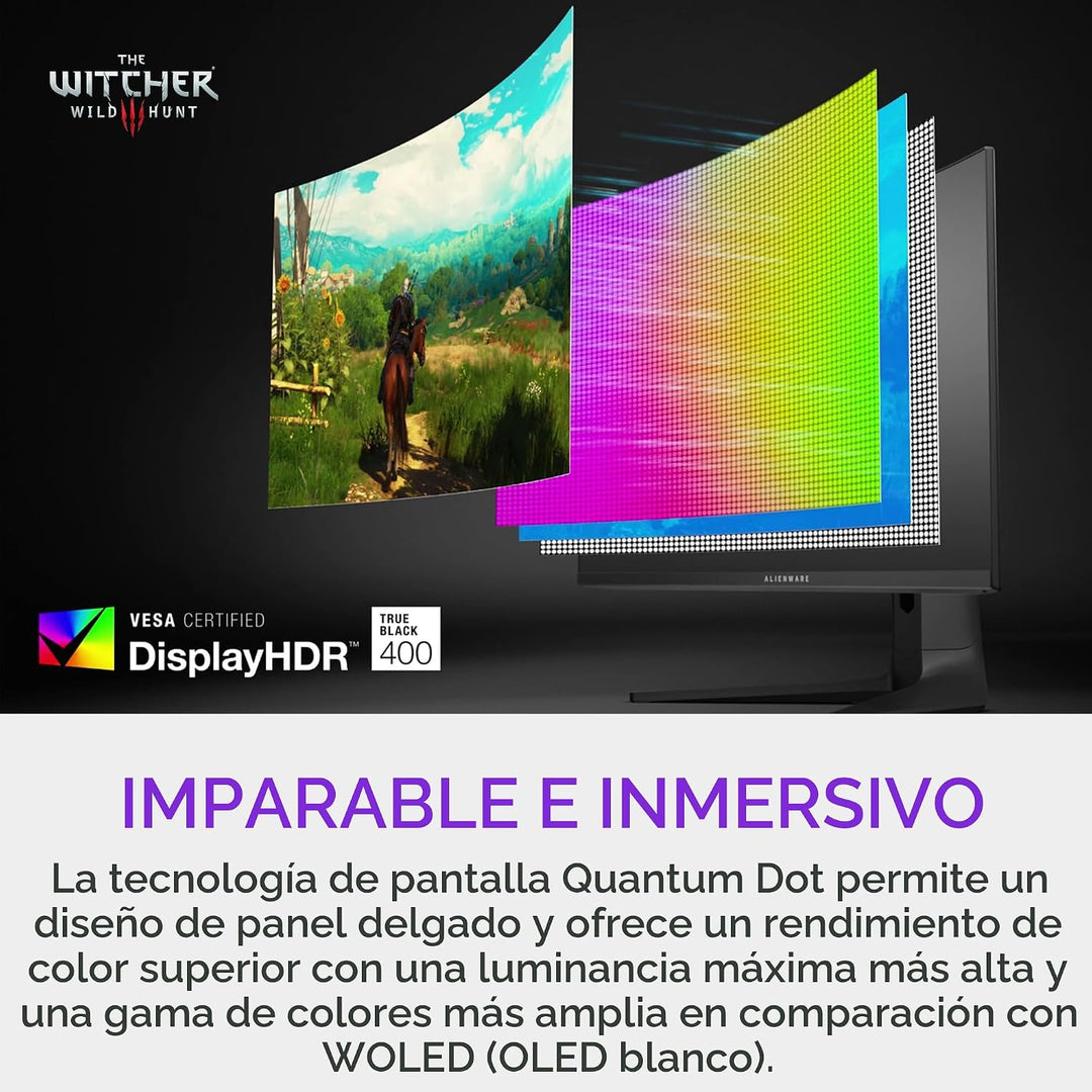 Alienware AW3423DWF - Monitor curvo QD-OLED para juegos, 34 pulgada...