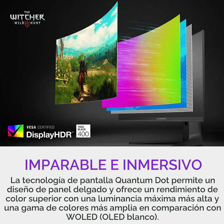 Alienware AW3423DWF - Monitor curvo QD-OLED para juegos, 34 pulgada...
