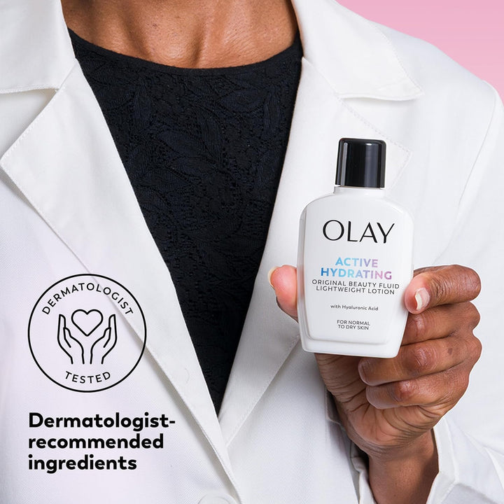 Olay Hidratante Facial, Loción Fluida de Belleza Hidratante Activa,...