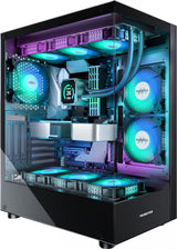 MUSETEX Chasis para PC ATX 6 Ventiladores PWM ARGB Preinstalados, C...