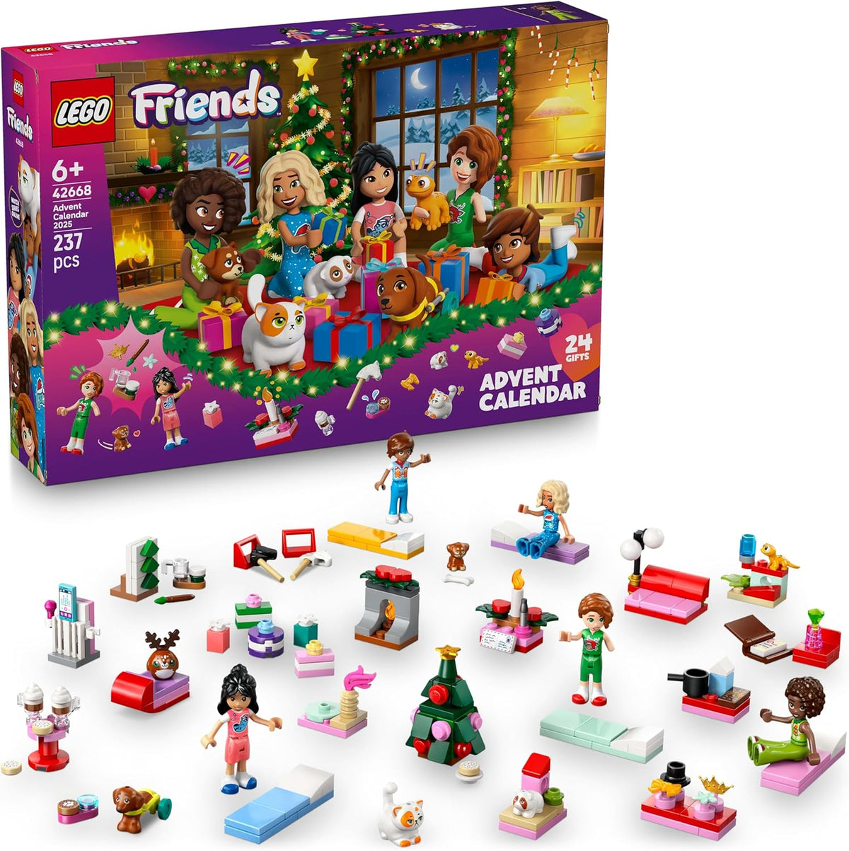 Lego 42668 Calendario de Adviento Friends 2025 Juguete Regalo de Cu...