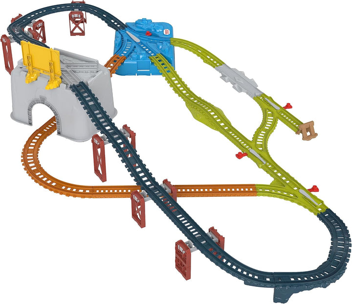 Thomas &amp; Friends Juego de Pistas de Tren de Juguete, Cubo de Co...