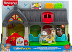 Fisher-Price Little People juego de juguetes para niños pequeños con caballos amistosos, establo con sonidos, figuras y accesorios para niños de 1+ años