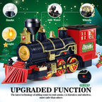 Juego de Tren BainGesk, Juego de Tren de Navidad con Vapor, Luz y Sonidos, Juguete de Tren Eléctrico para Niños y Niñas, Juego de Tren de Navidad para Debajo del Árbol, Regalos para Niños de 3, 4, 5