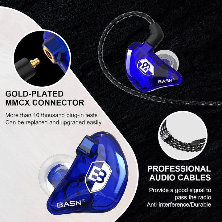 BASN auriculares intrauditivos para músicos, audiófilos y baterista...
