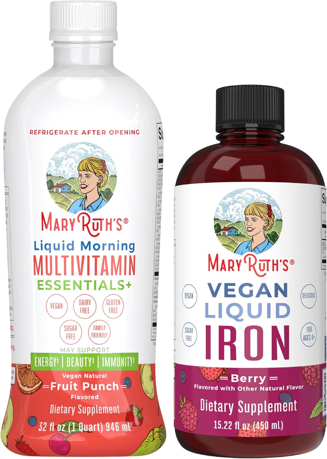 MaryRuth Organics Multivitamínico líquido matutino (ponche de fruta...