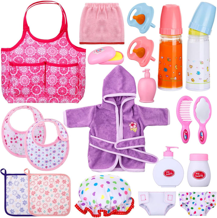 Rotatingpals Juego de 21 piezas de accesorios para muñecas de bebé,...