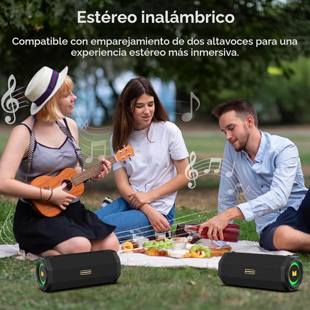 Monster Altavoz S200 Altavoz Bluetooth portátil inalámbrico, tiempo...