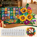 HOGOKIDS Calendario de Adviento de Navidad, ramo de flores silvestres