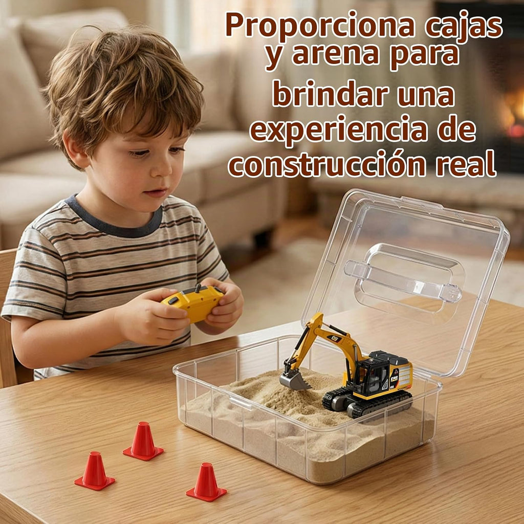 1/64 MINI RC Excavadora con juego de caja de arena