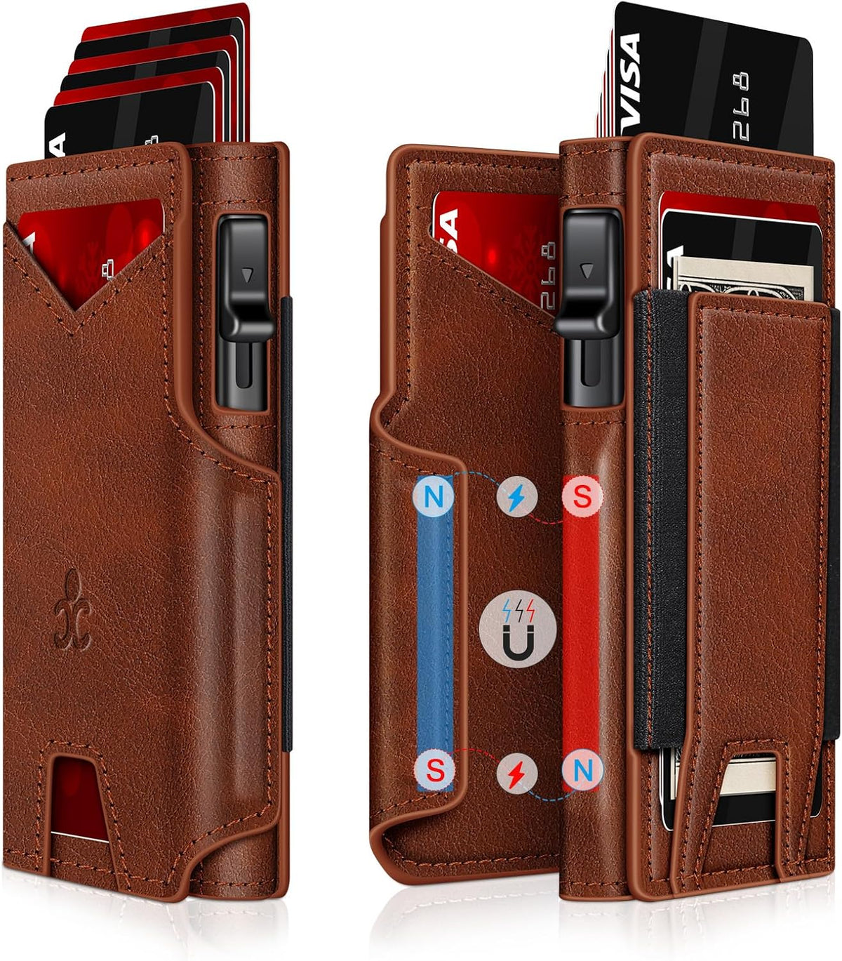 Cartera SEMORID para hombres con soporte para tarjetas de crédito d...