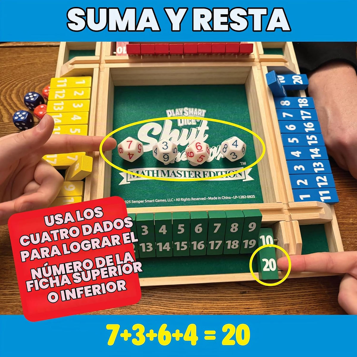 Semper Smart Games PlaySmart Dice Shut Box Math Master