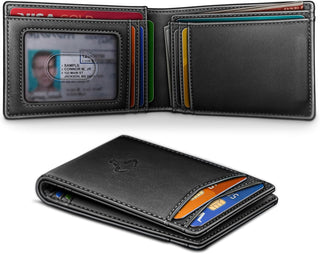BULLIANT Cartera magnética para hombre, de piel de grano completo,...