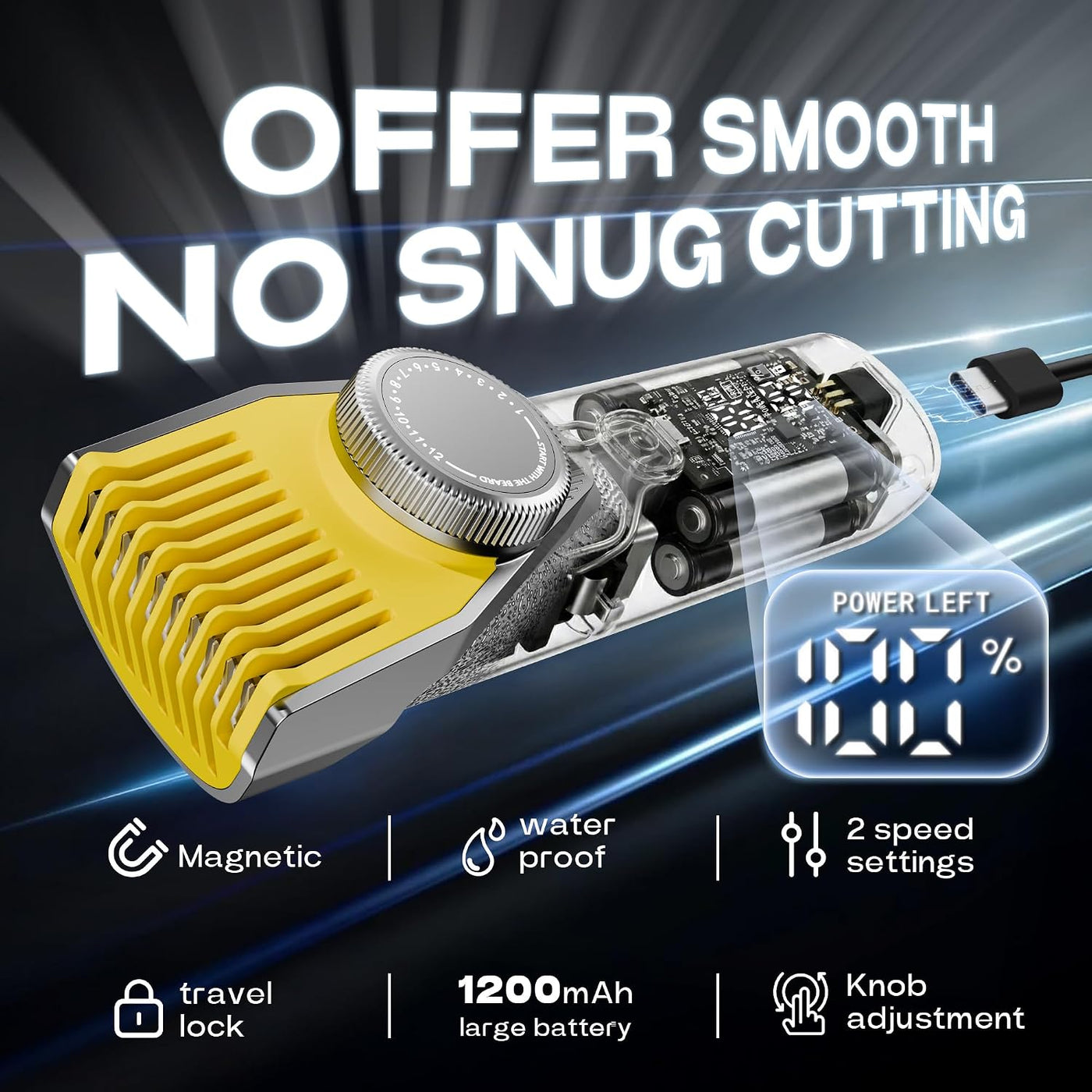 Recortadora de barba para hombres, kit magnético todo en uno para h...