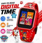 Reloj inteligente Accutime Paw Patrol con cámara para niños y bebés - Reloj inteligente interactivo para niños y niñas con juegos, grabadora de voz, calculadora, podómetro, alarma, cronómetro, con