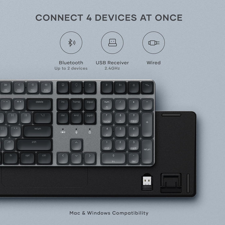 Satechi SM3 - Teclado mecánico para Mac y Windows, 108 teclas de ta...