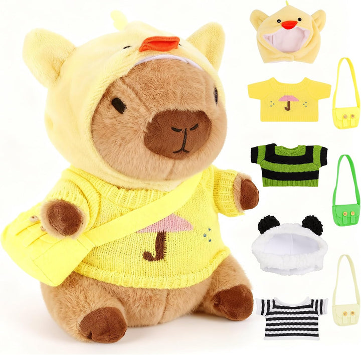 redaica Peluche de Capibara con 9 Prendas y Accesorios, Juguetes de...