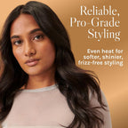 Bio Ionic GoldPro - Varita rizadora de 1 pulgada, azul, tecnología de calor por humedad y oro de 24 quilates, barril largo de cerámica con calor ajustable, rizador de pelo versátil para rizos de larga duración