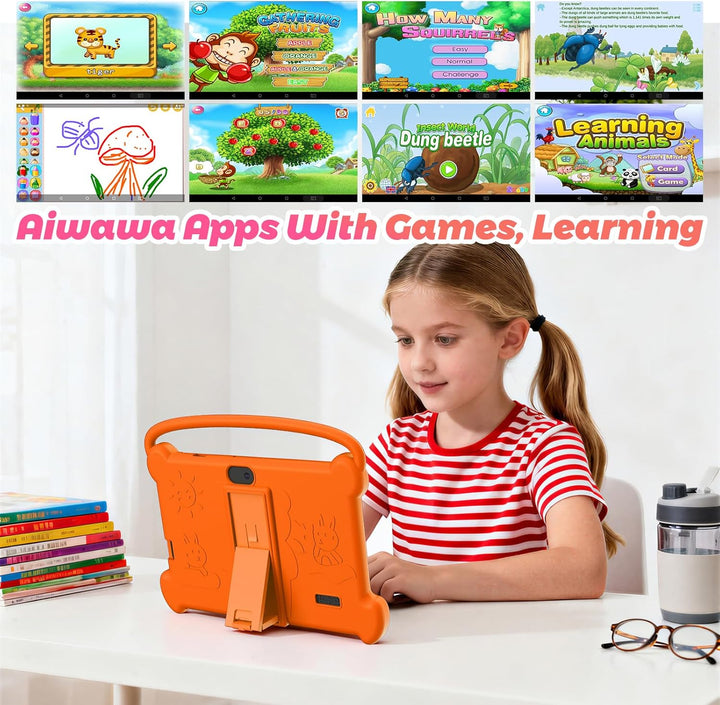DIGITHINK Tableta para niños de 7 pulgadas 3-9 con funda protectora...