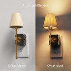 L LOHAS LED Las luces nocturnas se enchufan a la pared, cubierta de tela