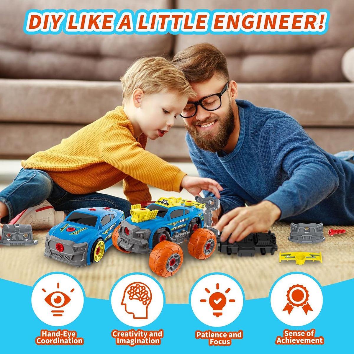 Pup Go Coche de construcción 3 en 1 para niños a partir de 3 años