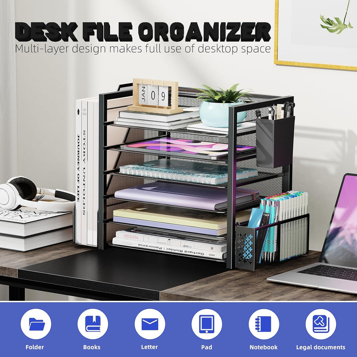 Simple Trending Organizador de archivos de escritorio, organizador de papel