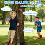 Startcan Walkie Talkies de video para niños, paquete de 2 juguetes Walkie-Talkie de largo alcance para diversión en interiores y exteriores, regalos de cumpleaños de Navidad para niños de 3 a 8 años