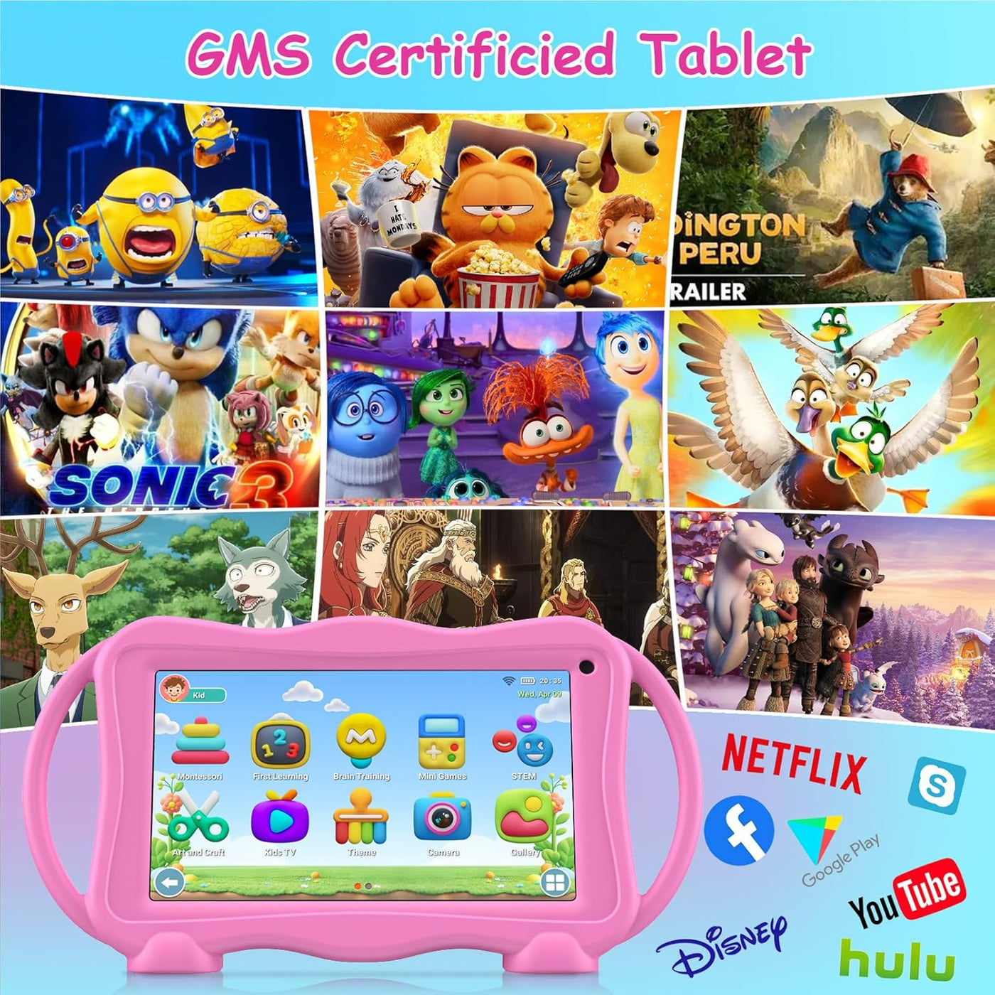 Tablet para niños Trayoo de 7 pulgadas para niños de 3 a 12 años, t...