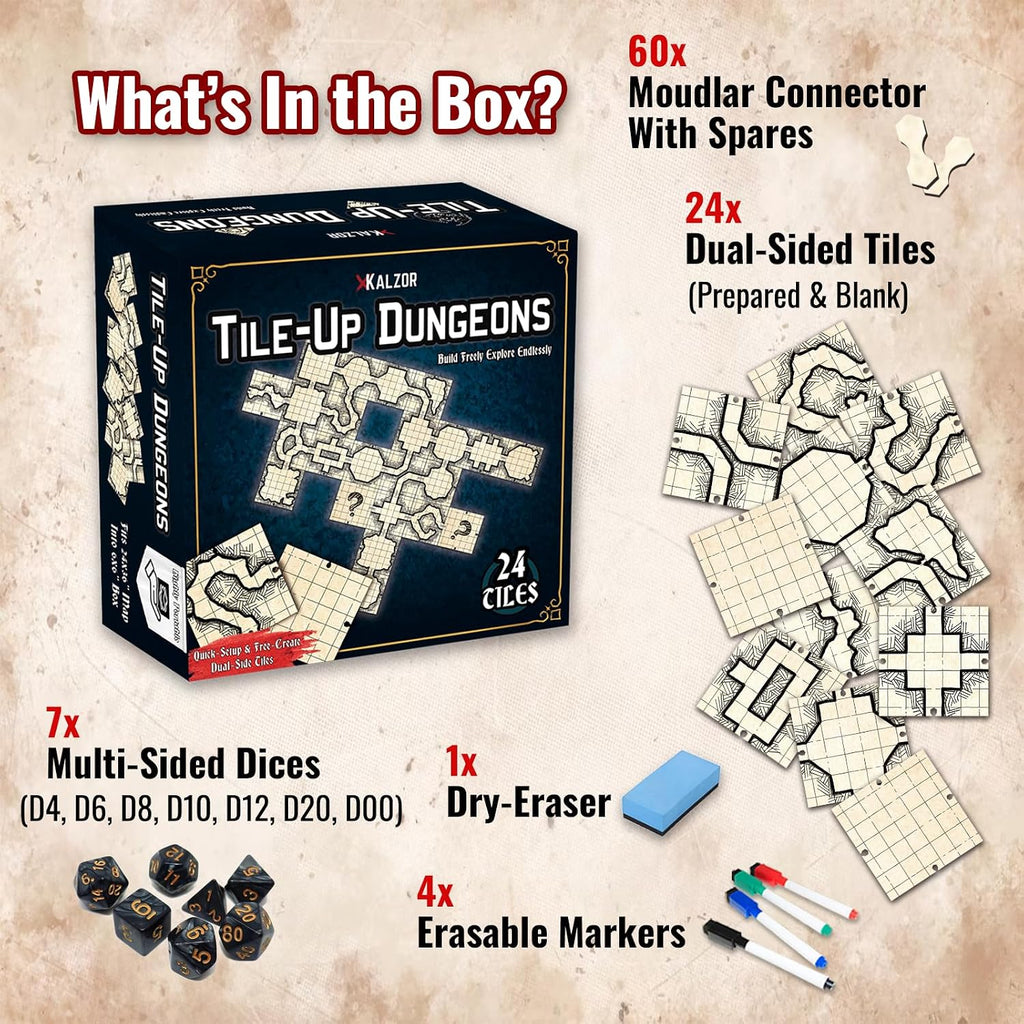 Azulejos de mapa de batalla para DND y RPG - Mapas modulares de mazmorras |