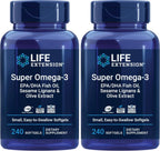 Life Extension Aceite de pescado Super Omega-3 EPA/DHA, 240 unidades (paquete de 2)