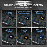 SOLAKAKA Teclado mecánico A75pro-ALL 75% con pantalla (gris degrada...
