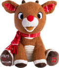KIDS PREFERRED Santa Claus Rudolph, el reno de nariz roja, animal de peluche musical, la primera Navidad del bebé, 8 pulgadas