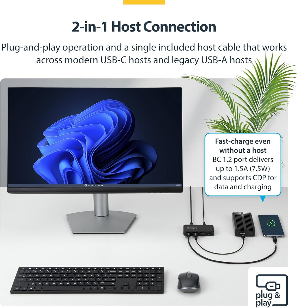 StarTech.com, 311NA-USB-HUB, hub USB 3.0 de 4 puertos