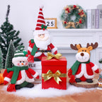 Tanganan Juguetes de peluche de Navidad, paquete de 3 juguetes de peluche de Navidad, Papá Noel, muñeco de nieve, alce, juguetes de peluche para niños y niñas, decoración de Navidad para el hogar y la oficina
