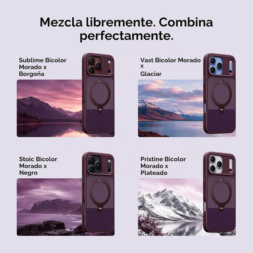 CASEKOO Texture Purple 360 Spin Soporte magnético para iPhone 18 Pro Max