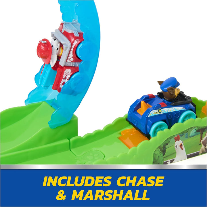 PAW Patrol Pup Squad Rescue Loop, juego de pista con Chase &amp; Ma...