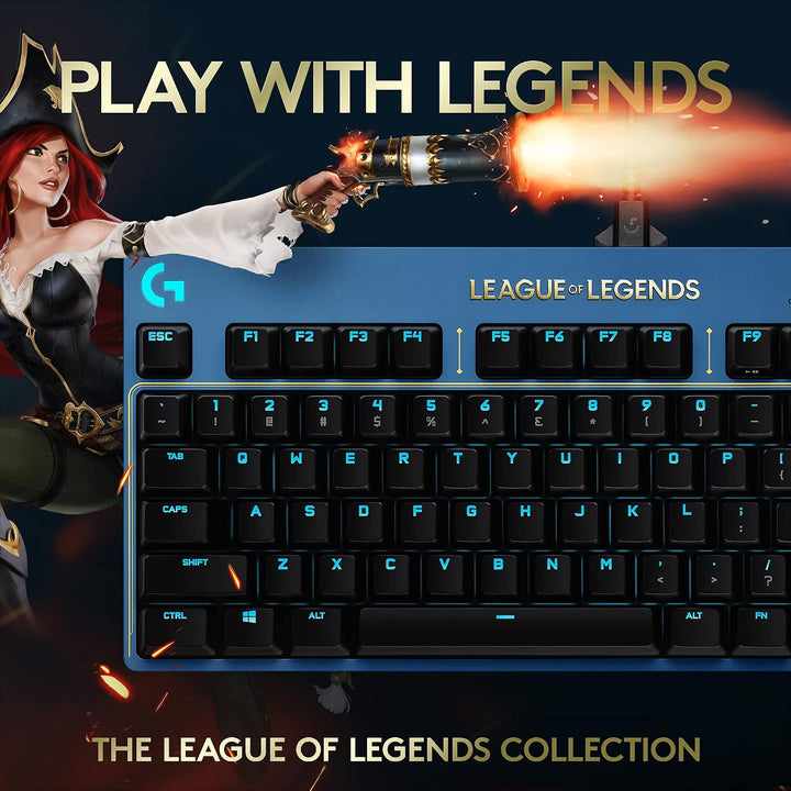 Logitech G Pro - Teclado mecánico para juegos - Diseño ultraportáti...