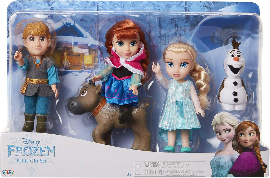 Disney Frozen Deluxe - Set de regalo de muñecas pequeñas, incluye a Anna, Elsa, Kristoff, Sven y Olaf. Las muñecas miden aproximadamente 15 cm de alto - ¡Perfecto para cualquier fan de Frozen!