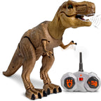 Discovery Dinosaurio T-Rex a control remoto, figura de acción realista Jurassic RC con piernas para caminar, sonidos rugientes, boca mordiente, juguetes de dinosaurio para niños, juguetes para niños, regalo de automóvil RC | Dinosaurio divertido para mayo