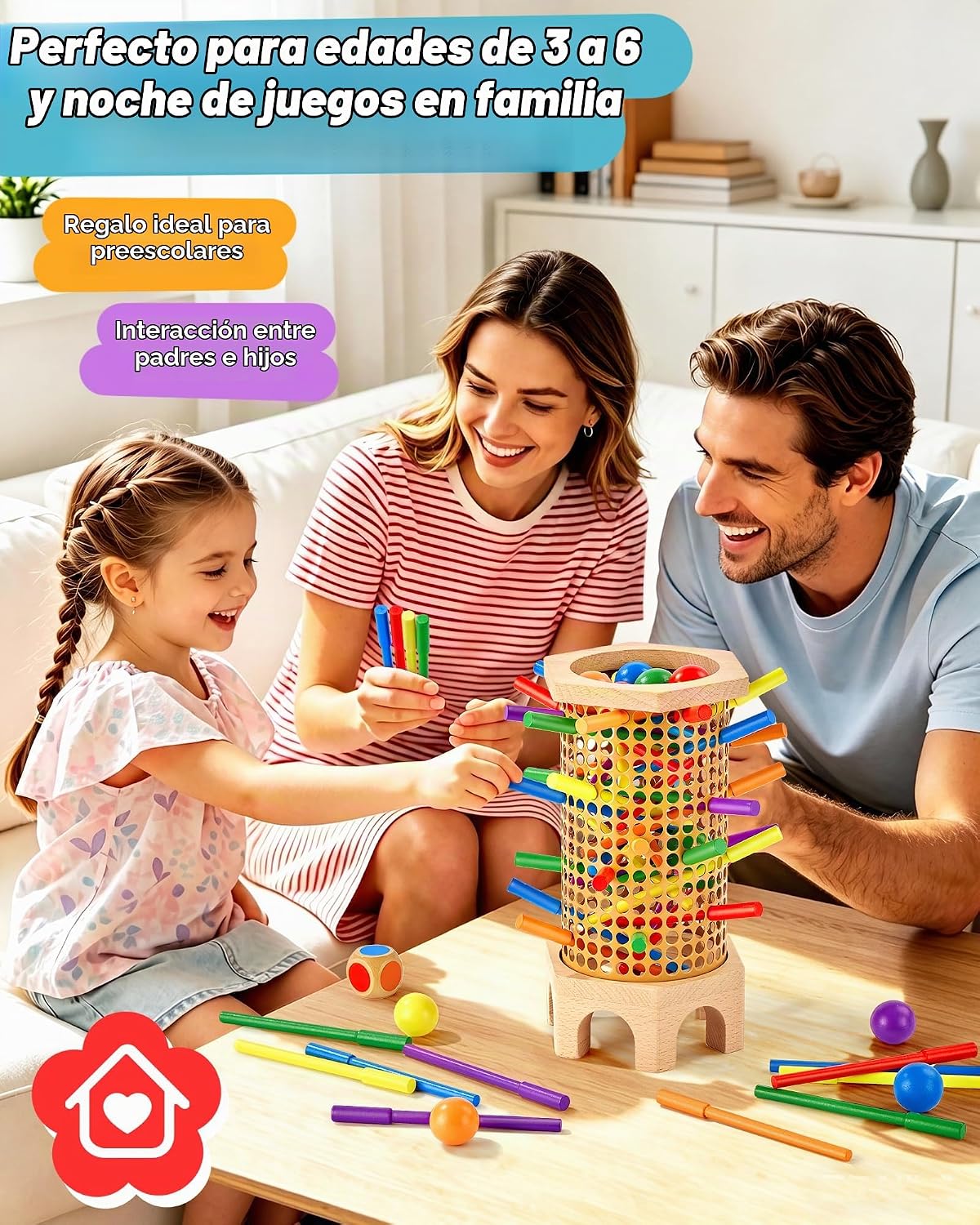Montessori - Juego de mesa para niños de 3 a 8 años, juguete educativo de