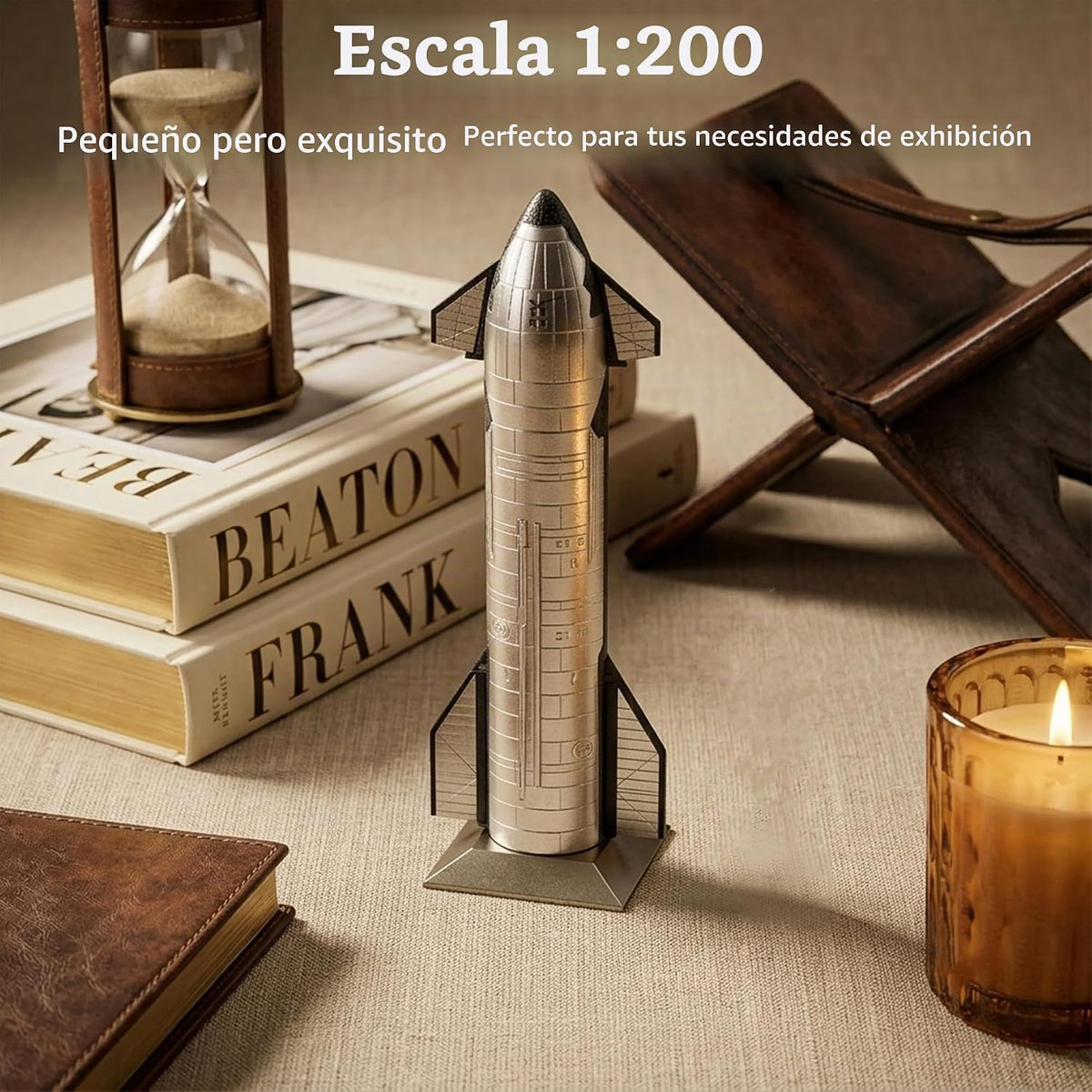 SpaceX Starship - Cohete de dragón fundido a presión a escala 1/200, modelo de cohetes halcón pesado para coleccionista, entusiasta de la aviación, adorno de escritorio y coleccionable