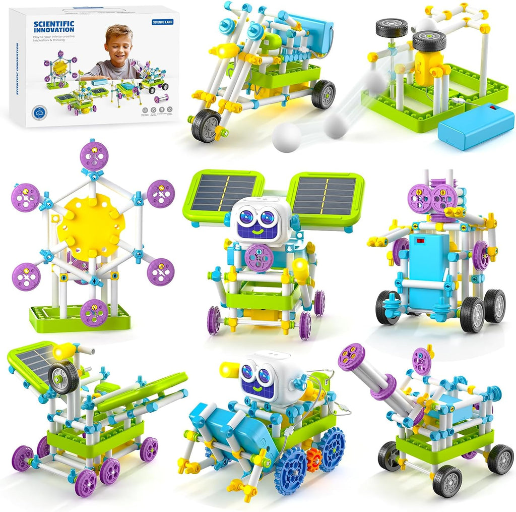 Kit de robot solar 45+ juguete STEM 434pcs con engranajes y sensores para